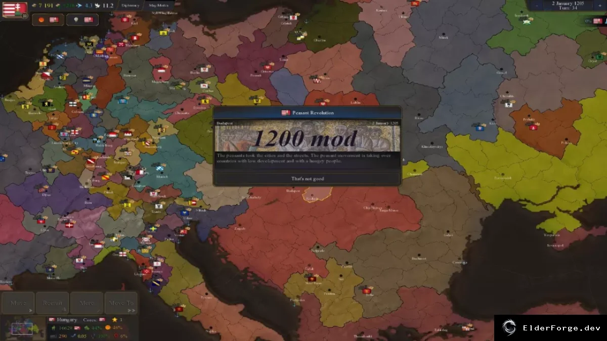 1200 Mod Remasta – ремастер для Age of History II с новой графикой и событиями