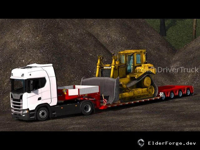 Обложка мода: 62 Heavy Cargo Pack v8.0 – 62 низкорамных прицепа для Euro Truck Simulator 2