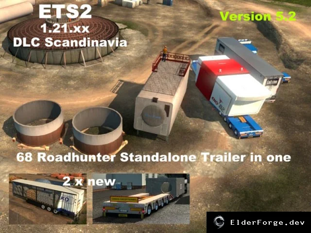 Обложка мода: 68 Roadhunter трейлеров в одном паке для ETS2 – версия 5.2