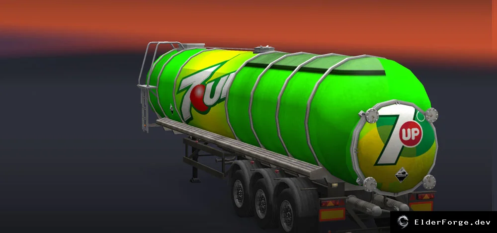 Обложка мода: 7up Trailer Skin для Euro Truck Simulator 2 – новые автотранспортные прицепы