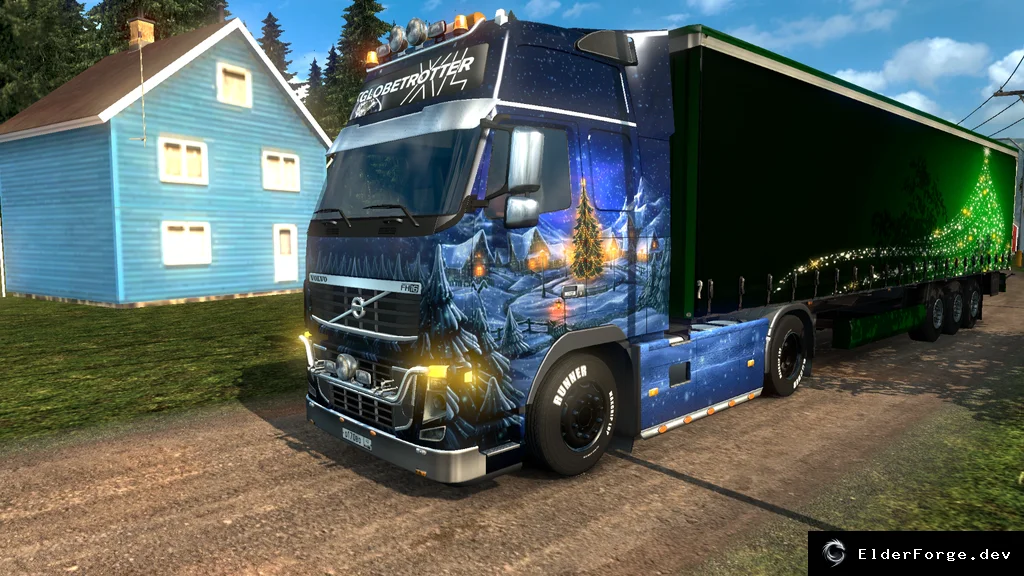 Обложка мода: 8 автономных рождественских прицепов для Euro Truck Simulator 2