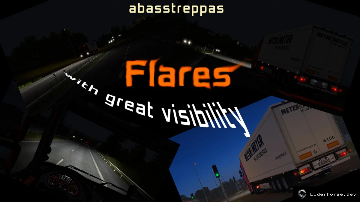 Обложка мода: Abasstreppas: Пакет световых модификаций для Euro Truck Simulator 2