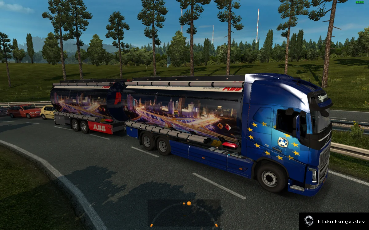 Обложка мода: ABB Tandem Skinpack для Euro Truck Simulator 2 (ETS2) – обновлённый 1.25.x