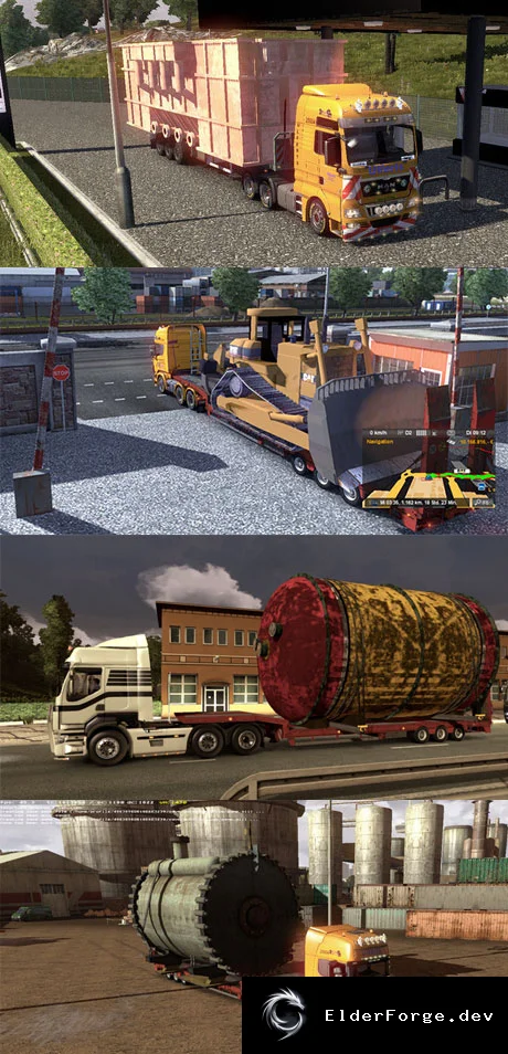 Обложка мода: Agabaritic Trailer Pack – Негабаритные прицепы для Euro Truck Simulator 2