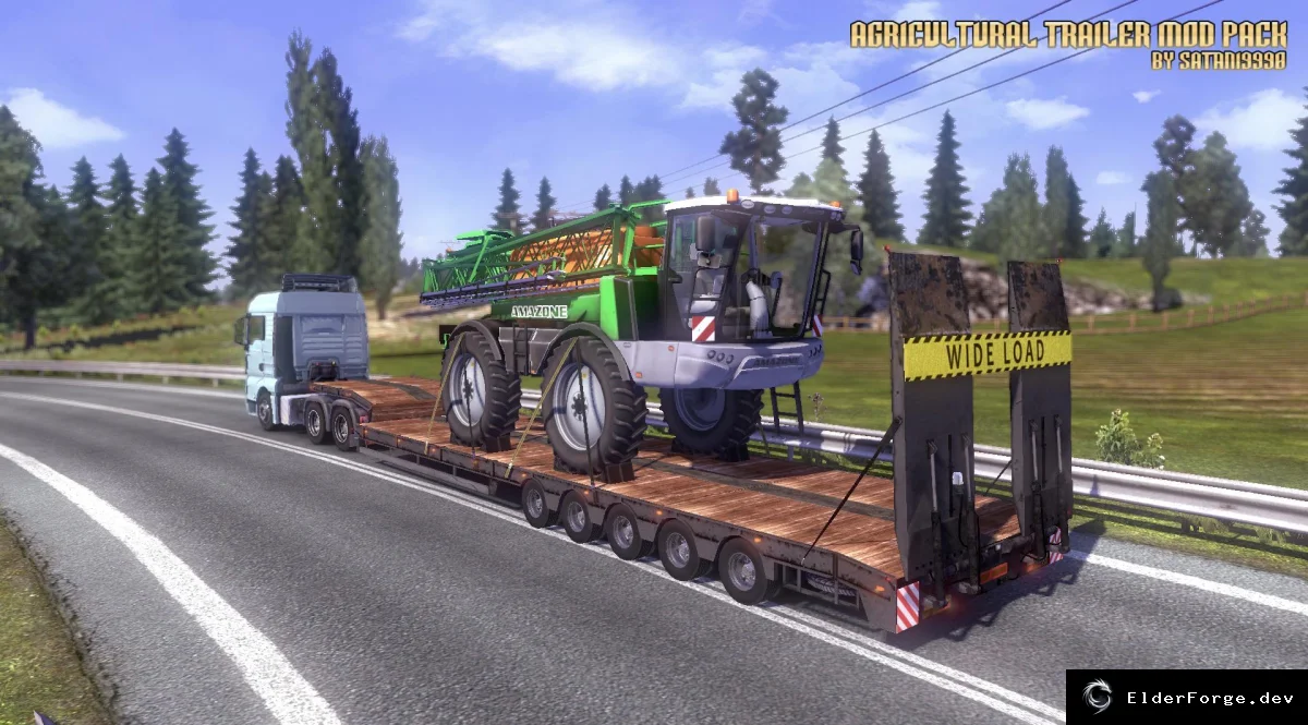 Обложка мода: Agricultural Trailer Pack для Euro Truck Simulator 2 – 6 новых прицепов