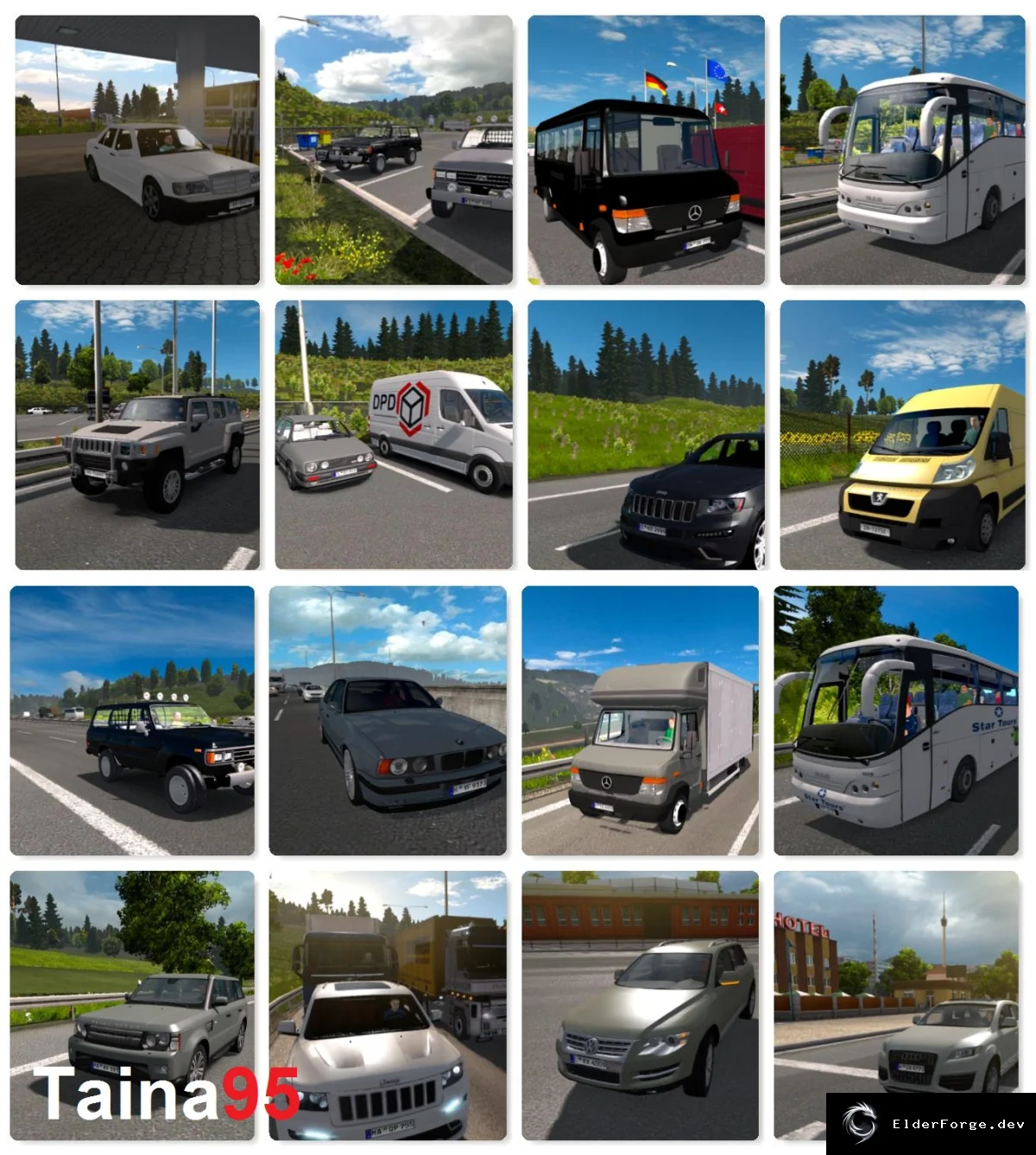 Обложка мода: AI Traffic Pack для Euro Truck Simulator 2 v1.25.1 – новые авто и автобусы