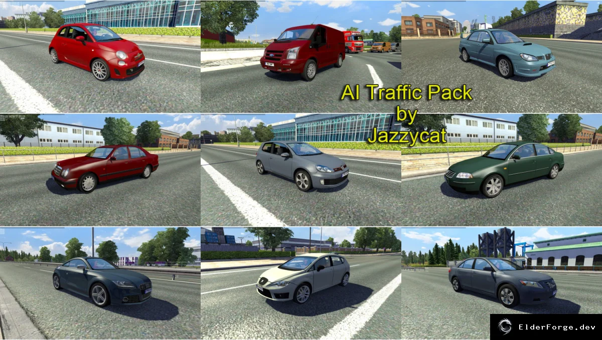 Обложка мода: AI Traffic Pack v1.5 – 56 новых автомобилей для Euro Truck Simulator 2