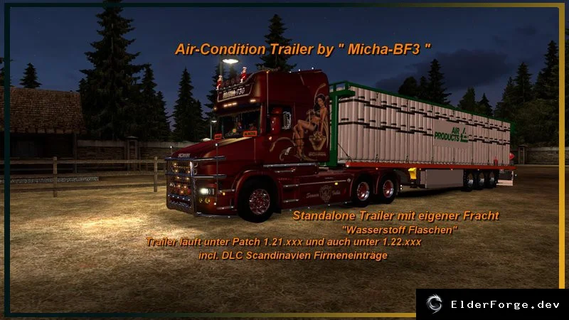 Обложка мода: Air Conditioner – автономный прицеп для Euro Truck Simulator 2 (ETS2)