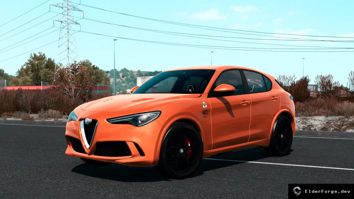 Обложка мода: Alfa Romeo Stelvio 2023 для Euro Truck Simulator 2 – новый грузовик v1.1