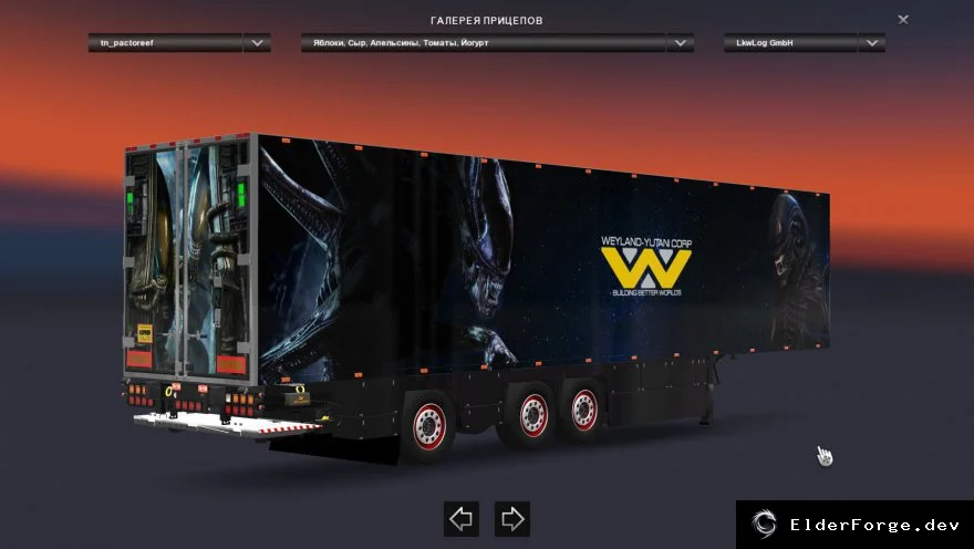 Обложка мода: Alien – Пак автономных прицепов для Euro Truck Simulator 2
