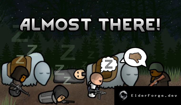 Almost There – новые кнопки управления отдыхом караванов в RimWorld