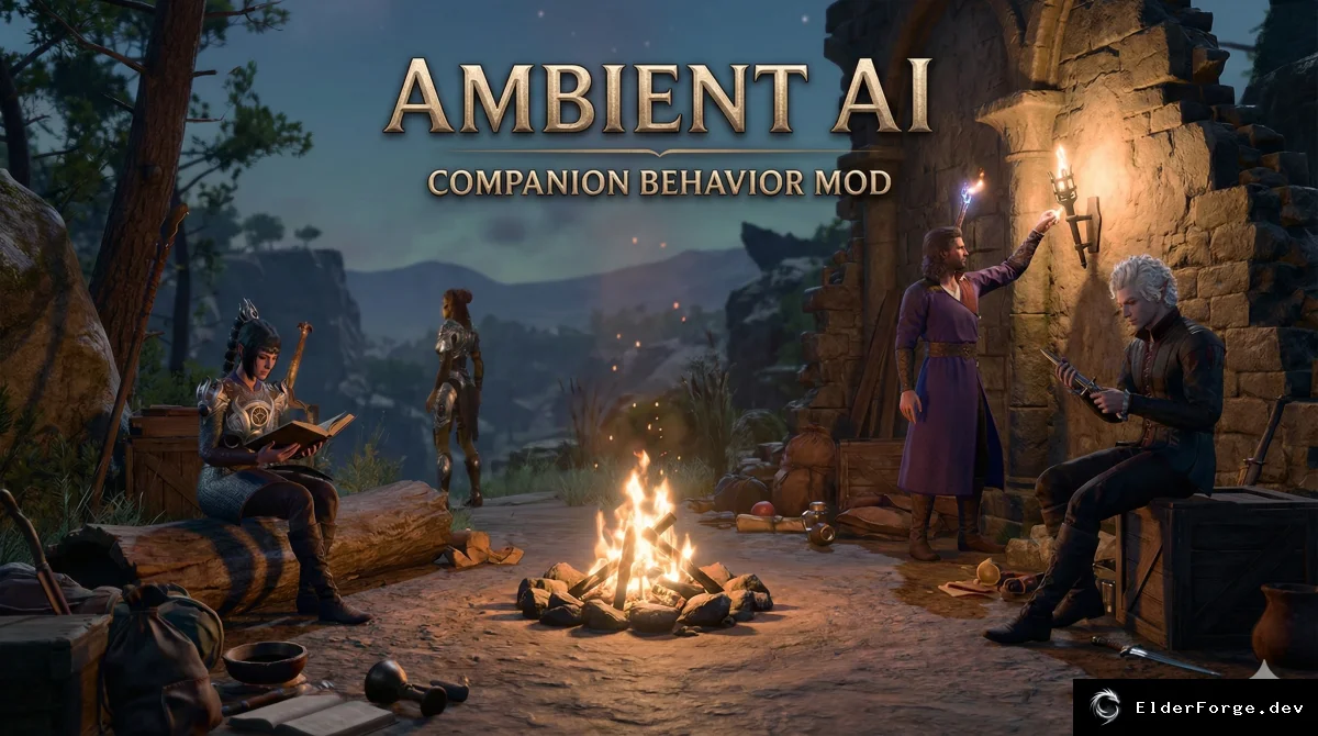 Обложка мода: Ambient AI – Живой интеллект спутников для Baldur's Gate 3