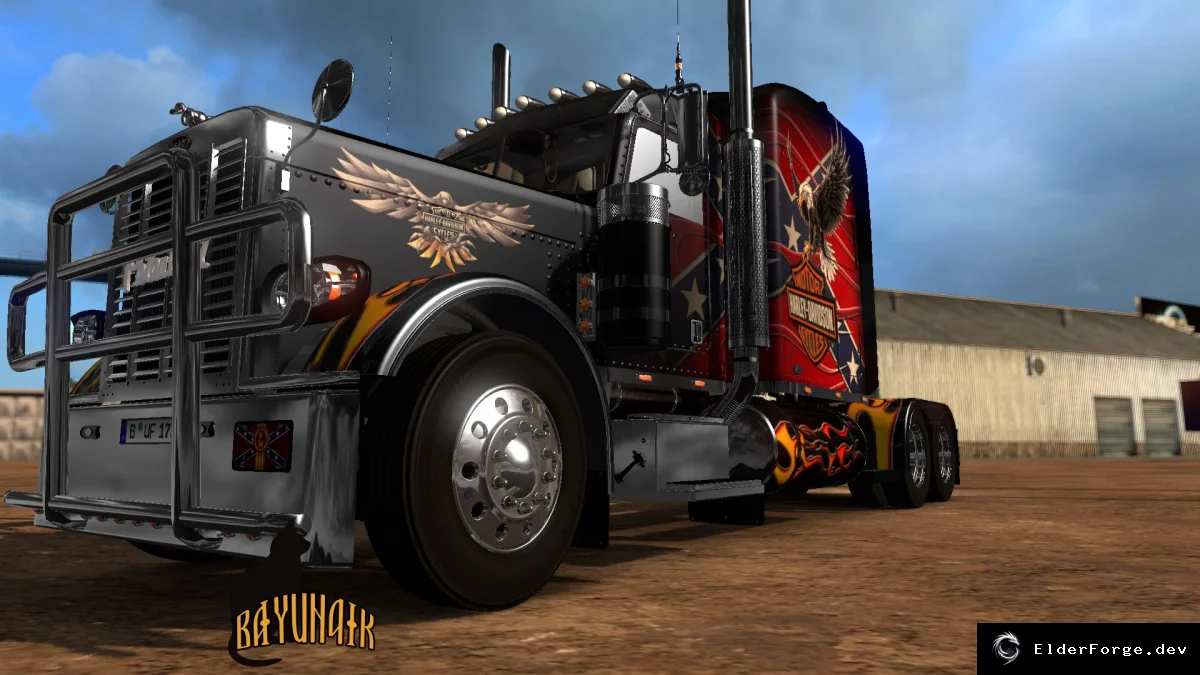 Обложка мода: American Legend – скин для Peterbilt 389 в Euro Truck Simulator 2