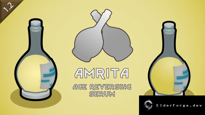 Amrita – сыворотка обратного старения для RimWorld