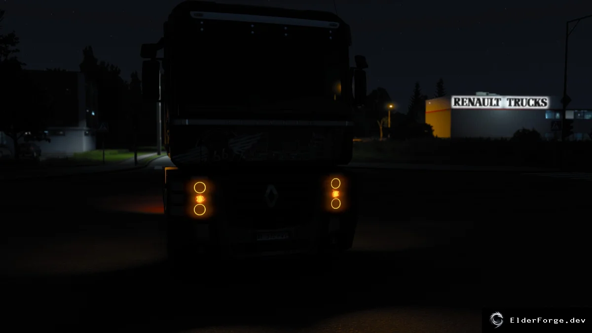 Обложка мода: «Ангельские глазки» для стандартных грузовиков в Euro Truck Simulator 2