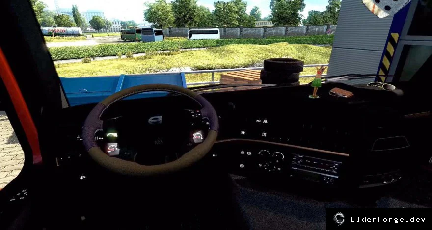 Обложка мода: Анимация руля и GPS‑индикатор для Volvo FH16 в Euro Truck Simulator 2