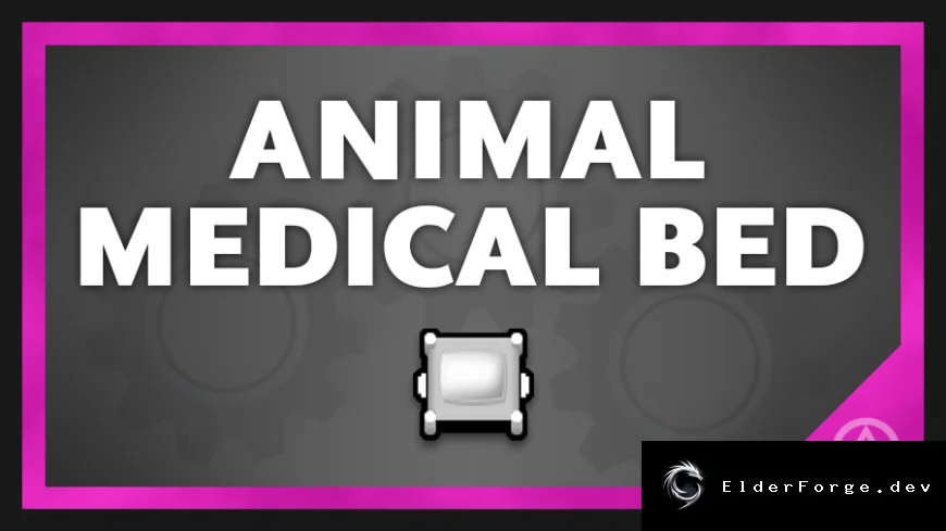 Animal Medical Bed – улучшенная койка для лечения животных в RimWorld