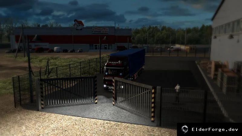 Обложка мода: Animated Gates &amp; Barriers for Companies – Euro Truck Simulator 2 v2.0