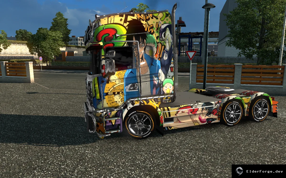 Обложка мода: Anime Beeazabub – яркая Scania R(A) для Euro Truck Simulator 2