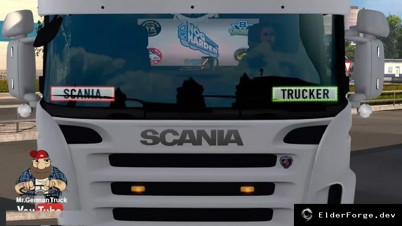 Обложка мода: Анимированная табличка водителя и штурмана для Euro Truck Simulator 2 v1.2