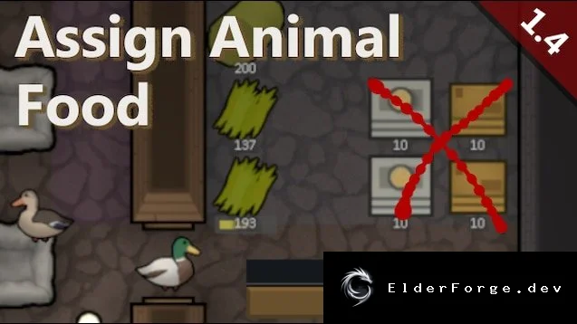Assign Animal Food – автоматическое ограничение питания животных в RimWorld