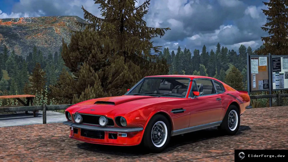 Обложка мода: Aston Martin V8 Vantage 1977 для Euro Truck Simulator 2 – полная комплектация