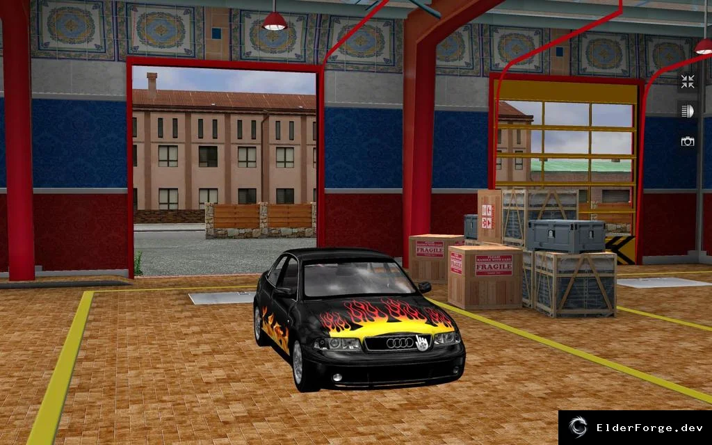 Обложка мода: Audi A4 Beta для Euro Truck Simulator 2 – новый интерьер в кабине DAF