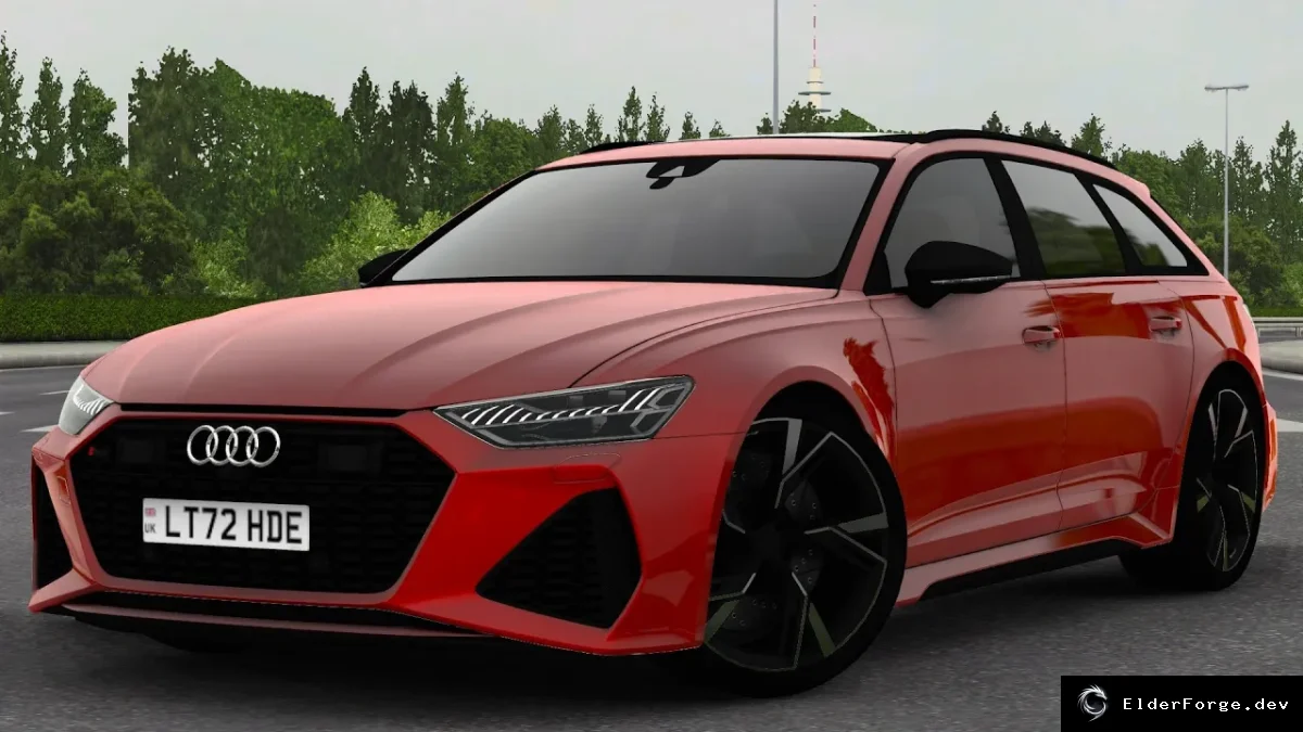 Обложка мода: Audi RS6 Avant C8 2020 – реалистичный седан для Euro Truck Simulator 2