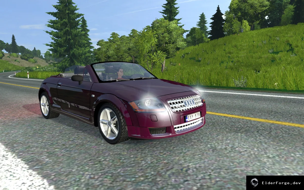 Обложка мода: Audi TT Cabrio в трафике для Euro Truck Simulator 2