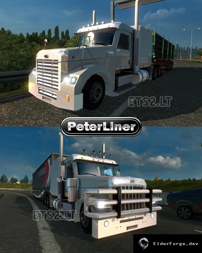 Обложка мода: Auto PeterLiner в трафике – редкий грузовик из Saints Row 3 для ETS2