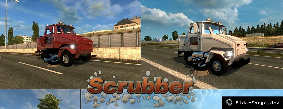 Обложка мода: Auto Scrubber в трафике ETS2 – чистый путь в Euro Truck Simulator 2