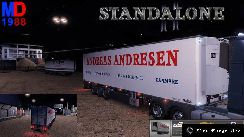 Обложка мода: Автономные полуприцепы Standalone Andreas Andresen для ETS2