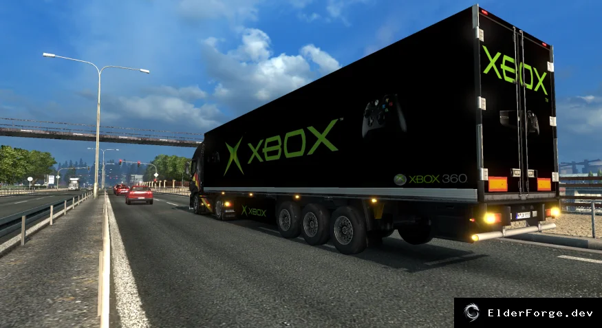 Обложка мода: Автономные прицепы XBOX &amp; Monster Energy 4K – два скина для Euro Truck Simulator 2
