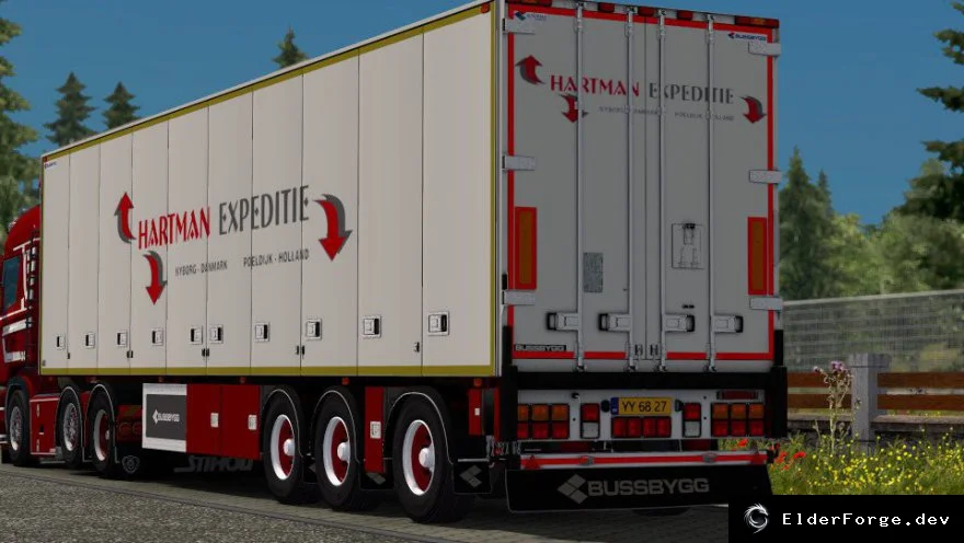 Обложка мода: Автономный прицеп Busbygg Euromax для Euro Truck Simulator 2 – реальный транспорт