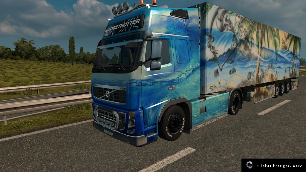 Обложка мода: Автономный прицеп Chereau Squelette для Euro Truck Simulator 2 – 24‑т тонный