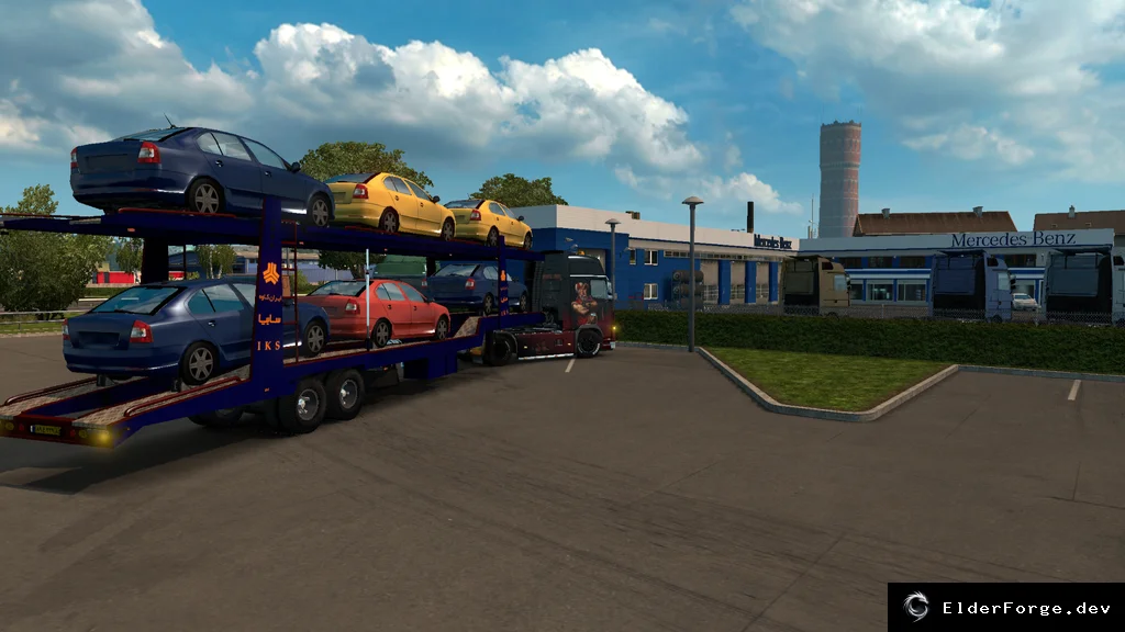 Обложка мода: Автономный прицеп Iran Kave Saipa для Euro Truck Simulator 2 – HD текстуры, включён в трафик