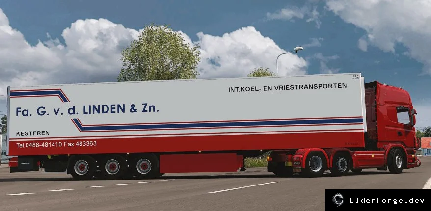 Обложка мода: Автономный прицеп Kogel «Fa. G. v. d. LINDEN &amp; Zn» для Euro Truck Simulator 2
