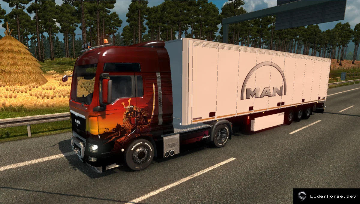 Обложка мода: Автономный прицеп MAN Schmitz для Euro Truck Simulator 2 – новый уровень реальности