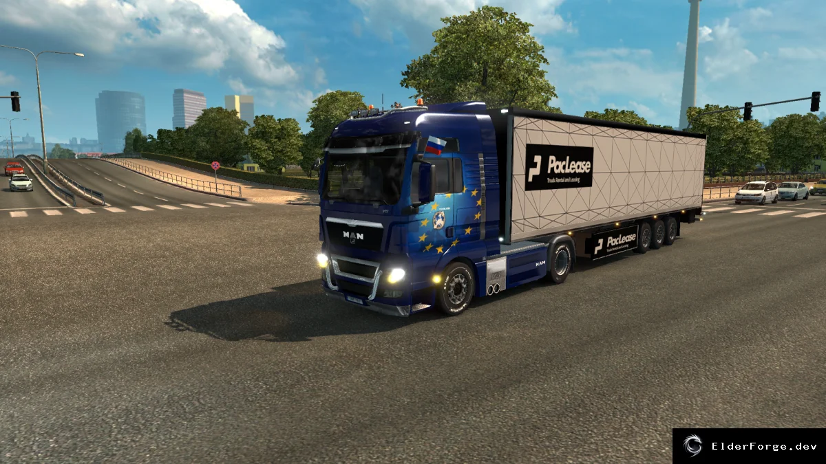 Обложка мода: Автономный прицеп Paclease для Euro Truck Simulator 2 – HQ текстуры