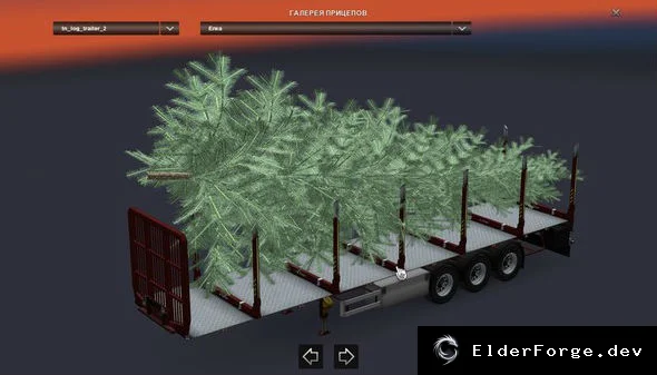 Обложка мода: Автономный прицеп с елью для Euro Truck Simulator 2 – новые возможности доставки