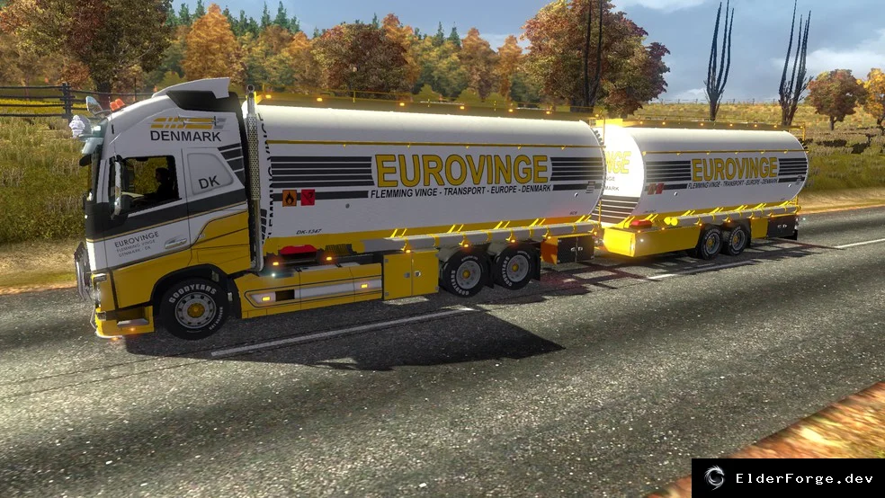 Обложка мода: BDF Tandem Pack – новые прицепы для Euro Truck Simulator 2