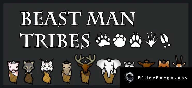 Beast Man Tribes – новые зверолюдные расы и племенные фракции для RimWorld