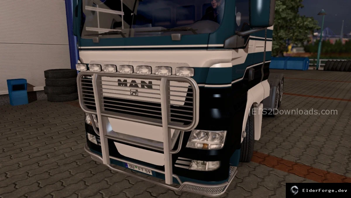 Обложка мода: Белая решётка радиатора для MAN TGX – мод для Euro Truck Simulator 2