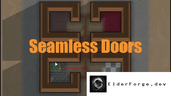Бесшовные двери для RimWorld – плавный переход плитки к проёму