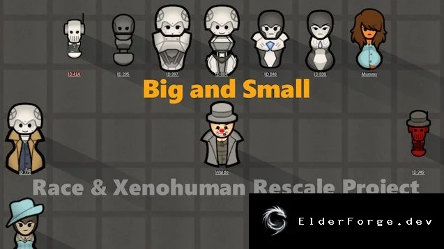 Big and Small – масштабирование рас и ксенотипов для RimWorld