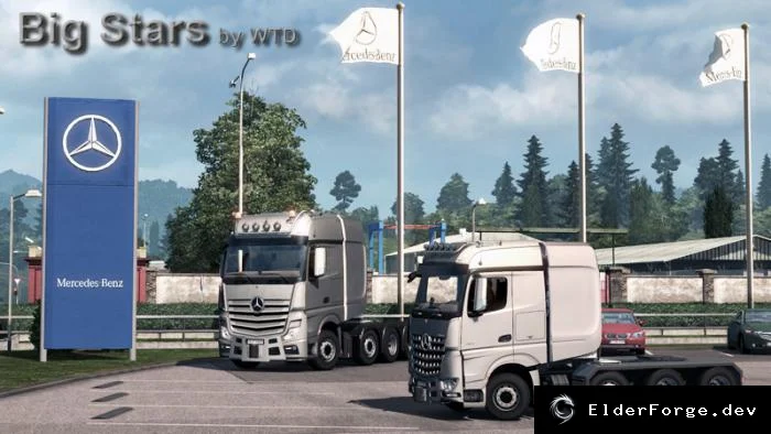 Обложка мода: Big Stars – Actros &amp; Arocs SLT для Euro Truck Simulator 2 (v1.4.8)