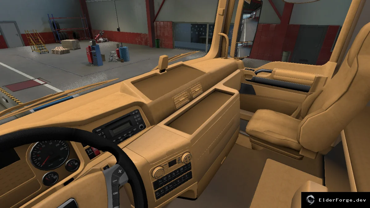 Обложка мода: Бирюзовый интерьер для MAN TGX в Euro Truck Simulator 2 (ETS2)