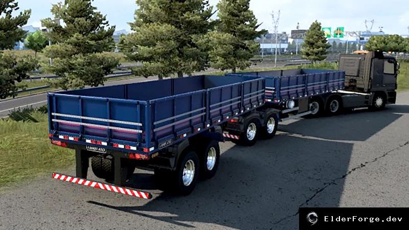 Обложка мода: Bitrem Trailer для Euro Truck Simulator 2 – автономный прицеп с кастомными колесами (ETS2 1.42)