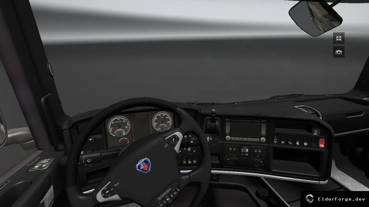 Обложка мода: Black Interior для Scania в Euro Truck Simulator 2