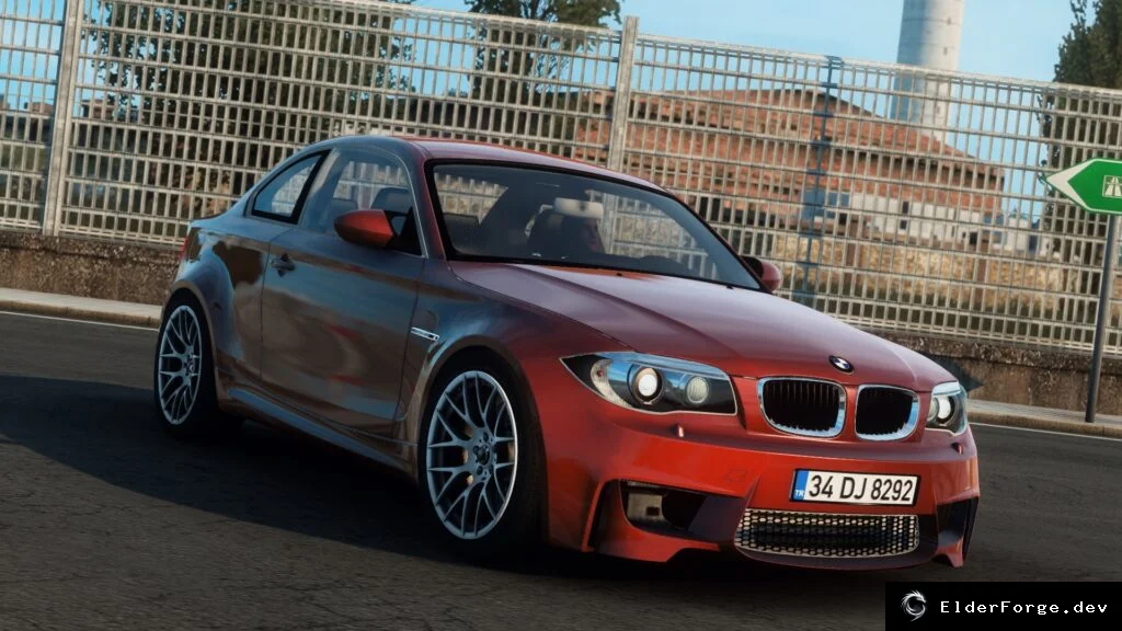 Обложка мода: BMW 1M E82 для Euro Truck Simulator 2 – автономный автомобиль с уникальными звуками